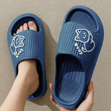 Women Soft Sole House Slippers 2024 Summer Beach Thick Platform Slipper Sandals Women Korean Eva Slippers Couple Home Flip