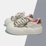 Women Vulcanized Shoes Chunky Sneakers Women Flats New Design Sport Shoes Lace Up Women Shoes Fashion Walking Sneakers