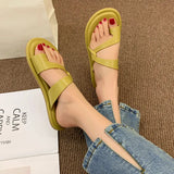 New Women's High Heels Sandals Open Toe Summer Solid Soft Comfortable Casual Comfortable Solid Color Women's