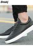 All-Match Men's Soft-Soled Comfortable Casual White Shoes Solid Color Non-Slip Wear-Resistant Vulcanized Shoes for