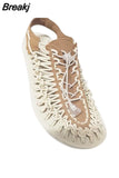 Men Sandal 2023 New Summer Weave Breathable Sandals Fashion Soft Flat Outdoor Beach Vacation Light Casual