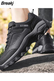 New Men's Sports Shoes Casual Leather Footwear Winter Sneakers Waterproof Lace Up Comfortable Men's Outdoor Walking