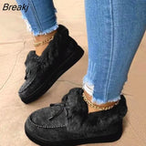 Women Boots 2023 New Winter Ankle Boots Suede Leather Snow Boots Plush Natural Fur Warm Slip-on Ladies Shoes Flats Plus Size