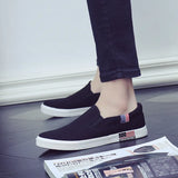 Men's Casual Shoes Canvas Slip-On Loafers Low Style Breathable Light Fashion Shoes for Men Walking White Shoe Zapatos De