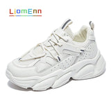 White Chunky Sneakers Women Shoes Platform Casual Sport Shoes 2021 New Spring Vulcanized Tennis Female 5 cm basket