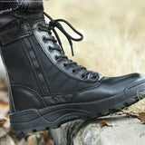 Men Boots Winter Outdoor Leather Military Boots Breathable Army Combat Boots Plus Size Desert Boots Hiking Shoes