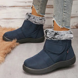 Non Slip Waterproof Snow Boots for Women Keep Warm Faux Fur Ankle Boots Woman Plus Size Winter Cotton Padded Shoes