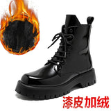 Breakj Size Men's Martens 45 British Wind Chelsea Men's Boots 46 Winter Cargo High-Top Leather Boots And Down