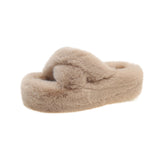 Size Woolen Slippers For Women In Autumn And Winter 2023 New Home Wear Plush And Thick Soles Cross Wool