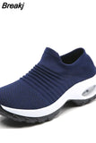 Women's Casual Sneakers Summer Comfort Mesh Running Shoes Breathable Cushion Black Sneakers for Women 2023 Student