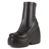 Gothic Style Motorcycle Boots Vampire Cosplay Knee-high Boots 2023 Winter Street Cool Punk Comfy Women