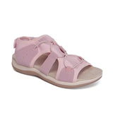 Breakj Women 2023 New Plus Size Velcro Sandals Frosted Flat Casual