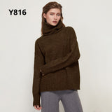 Autumn Winter Women Knitted Turtleneck Wool Sweaters 2021 Casual Basic Pullover Jumper Batwing Long Sleeve Loose
