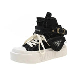 Sale Shoes for Women 2023 Winter Belt Buckle Flat with Platform Boots Zip High Quality Round Toe Ankle Boots Chaussure