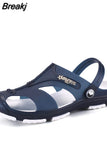Summer Men's Slippers 8 Slip-On Garden Shoes Breathable Man Sandals Plus Size Male Beach Shoes Flip Flops Quick
