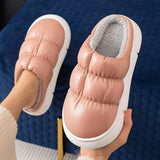 Non-Slip Home Slippers Winter Warm Women Indoor Cotton Men Non-slips Ladies Soft Slippers Memory Foam Couples