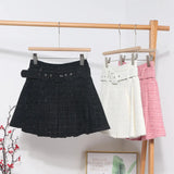Autumn And Winter New Coarse Flowers Of The Hundred-Fold Skirt Pink Skirt High Waist Slim Skirt A Word Anti-Light Skirt
