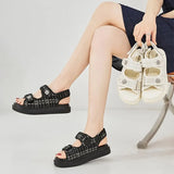 Size 35-40 Women Wedges Sandals Luxury Brand Medium Heels Summer Shoes For Women 2023 Fashion Platform Sandal