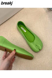Split Toe Flats Shoes Women Brand Ballerina Ninja Tabi Cozy Loafers Female Mary Jane Casual Moccasins Ladies Shoes