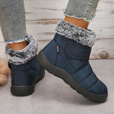 2023 New Waterproof Winter Boots Women Faux Fur Non Slip Snow Boots Woman Warm Thicken Plush Ankle Booties Plus Size