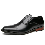Dress Shoes for Men Genuine Leather Oxfords Men's Luxury Brogue Shoes Carved Formal Shoes Male Wedding Party