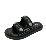 Women Fashion Sandals Summer New Flat Embroidery Size 35-40 Casual Roman Designer Shoes Platform