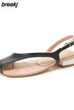 2.5cm Plus Size 41 Women's Sandals Summer Pinch Toe Strappy Square heel Sandals for Women Casual Beach Sandals Roman