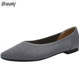 Flat Shoes Women Pointed Toe Single Shoes Spring And Autumn Simple Woman Shoes Solid Color Latex Insole Plus Size