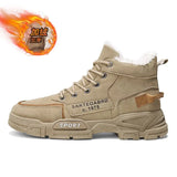 Men's Winter Warm Sports Boots Outdoor Hiking Boots for Men Casua Thicken Tactical Military Combat Boots Ankle Non-slip