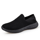 Breakj Spring New Flying Women's Shoes For The Elderly Walking Shoes Light Flat Leisure Shoes Comfortable Lazy
