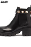New Women Ankle Boots Fashion Colours Crystal Shoes Women Platform Sneakers Black Size 35-43 Knee High Boots