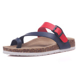 2023 New Women Summer Cork Slippers Casual Slip on Beach Outside Slides Flip Flops