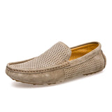 Leather Men Shoes Casual Luxury Brand Slip on Summer Designer Loafers Men Moccasins Breathable Italian Men Driving