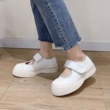 Shoes Thick Bottom Round Toe Shoes Spring Shallow Mouth Women Shoes Thick Bottom Medium Heel Single Shoes