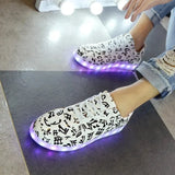 Sneakers for Women Casual Shoes Led Glowing Shoes for Men Fashion Flat Running Sneakers LED Rechargeable Couple's