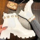 New Women Ankle Boots Fashion Colours Crystal Shoes Women Platform Sneakers Black Size 35-43 Knee High Boots