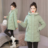 2021 Winter Women Jacket Long Hooded Cotton Padded Female Coat High Quality Warm Basic Outwear Parkas Women
