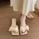 Breakj The Summer Of 2025, The New Silk And Satin Bows And Slippers Are Denyer And Cool Slippers