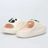 New Platform Panda Slippers for Woman Comfy Non-Slip Massage Slipper Shoes Women Summer Eva Thick Soft Sole Home Slides