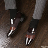 Men Slip on Men Dress Oxfords Fashion Business Dress Men Shoes 2023 New Classic Leather Men'S Suits Shoes Man