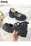 Heels for Women Platform Stiletto Heels Ladies Shoes and Sandals Leather Wedding Shoes Bride Student Lolita Mary Jane