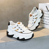 Sneakers Women Trends 2023 High Heels Luxury Designer Flat Shoes Female Thick Bottom Fashion Chunky Elegant Athletic
