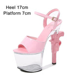 Shoes Pole Dance High Heels Sexy Women Shoes Transparent Sandals Women Wedding Dress 2023 Pistol Heel Female