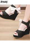 Dropship Platform Wedges Mules Sandals 2023 Summer New Floral Pattern Slide Sandals Comfy Beach Shoes Outside Slider