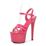 Breakj Leather Sandals Special High Heels Fine Heel Sexy Black Waterproof Table Hate Day Superb High Sandals Female