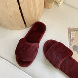 One Word Slippers Female Early Autumn 2023 New Cotton Slippers Home Indoor Fashion Warm Floor Cotton Slippers
