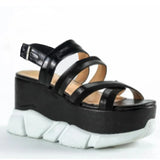 Summer Open Toe Thick Heel Shoes New Sandals Women Brand Ins Multicolor Punk Chunky Platform Wedges