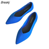 Simple Flat Shoes Women Comfortable Latex Insole Casual Shoes Candy Colors Pointed Single