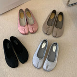 Split Toe Flats Shoes Women Brand Ballerina Ninja Tabi Cozy Loafers Female Mary Jane Casual Moccasins Ladies Shoes