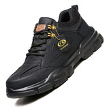 Safety Work Shoes Steel Toe Kevlar Puncture-Proof Anti-Smashing Men Ankle Boots Protective Sneakers Casual Leather